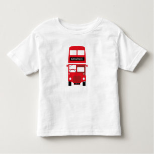 Camiseta Infantil O ônibus vermelho de Londres personalizado caçoa o