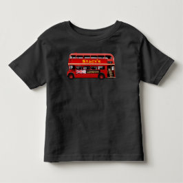 Camiseta Infantil O ônibus vermelho do autocarro de dois andares de