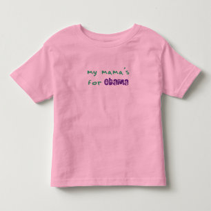 Camiseta Infantil O Para Obama Criança Campainha do meu Mama