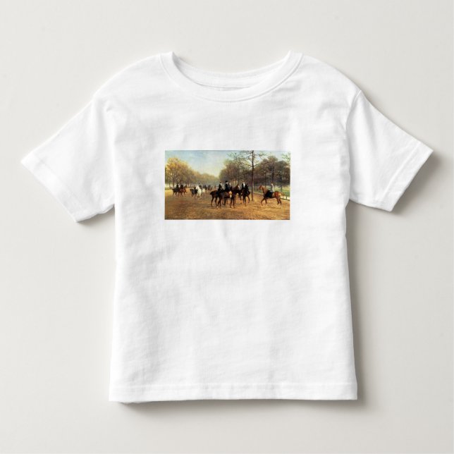 Camiseta Infantil O passeio da manhã, fileira podre, Hyde Park, 1894 (Frente)