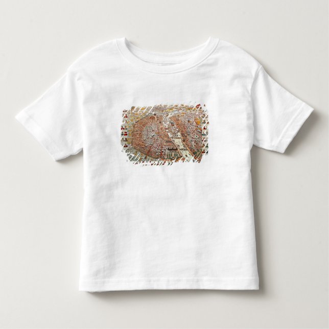 Camiseta Infantil O plano de Paris limitou por um cronológico (Frente)