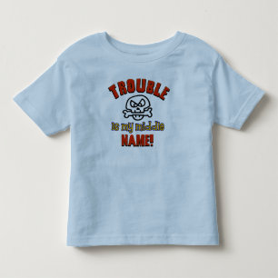 Camiseta Infantil O problema é meu nome do meio