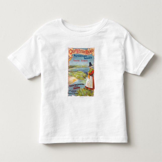 Camiseta Infantil O Promo de Great Western Railray visita a Wales (Frente)