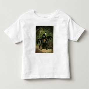 Camiseta Infantil O soldado Rider em sua égua negra