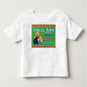 Camiseta Infantil O tio Sam Apple etiqueta (verde) - Wapato, WA
