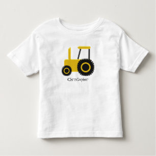 Camiseta Infantil O trator amarelo apenas adiciona o nome