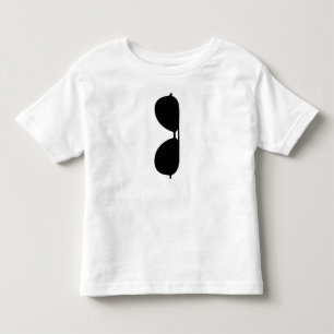 Camiseta Infantil Óculos de aviador negros óculos gráficos
