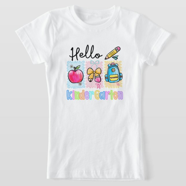 Camiseta Infantil Olá Jardim de Infância (Postura )