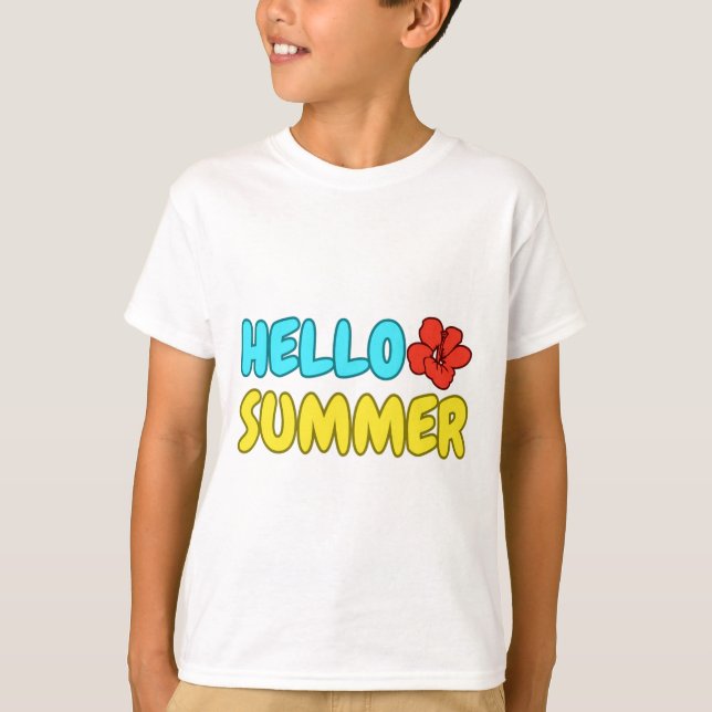 Camiseta Infantil Olá Verão (Frente)