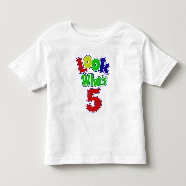 Camiseta Infantil Olha quem tem 5 anos (Frente)