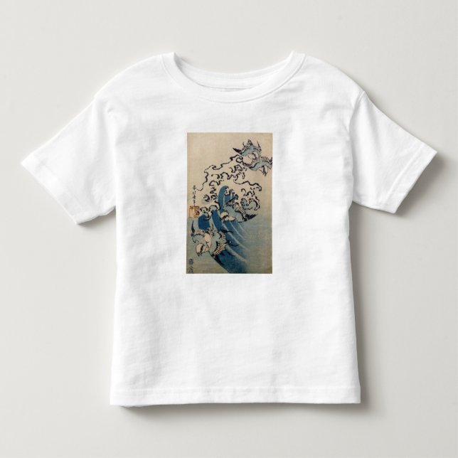 Camiseta Infantil Ondas e pássaros, c.1825 (Frente)