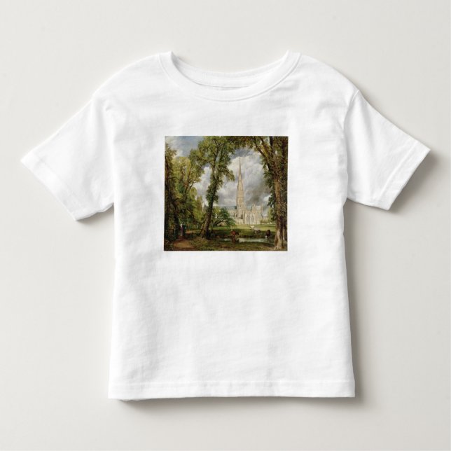 Camiseta Infantil Opinião de John Constable | da catedral de (Frente)