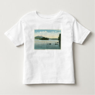 Camiseta Infantil Opinião do lago das montanhas de Belknap