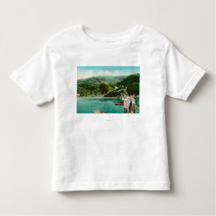 Camiseta Infantil Opinião uma família no lago DockInverness, CA
