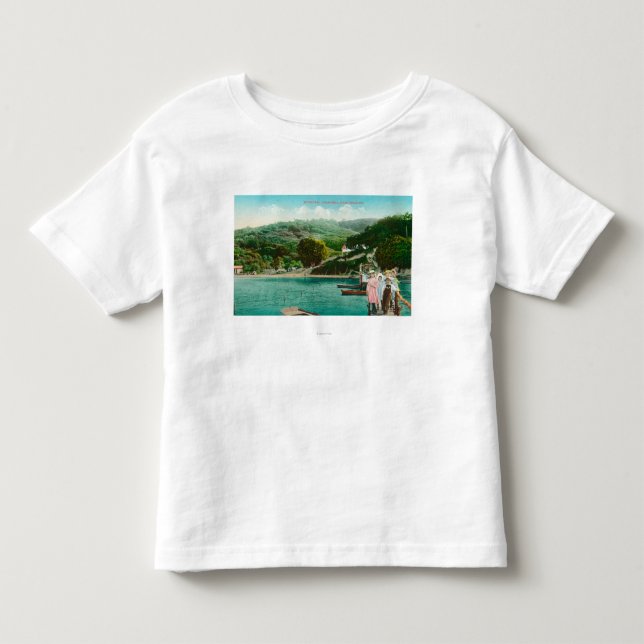 Camiseta Infantil Opinião uma família no lago DockInverness, CA (Frente)