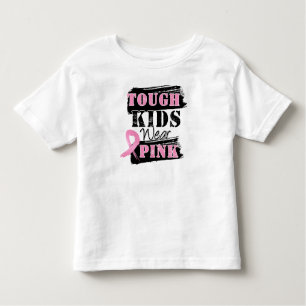 Camiseta Infantil Os miúdos resistentes vestem o rosa - consciência