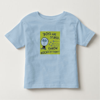 Camiseta Infantil "Os rapazes são estúpidos..."