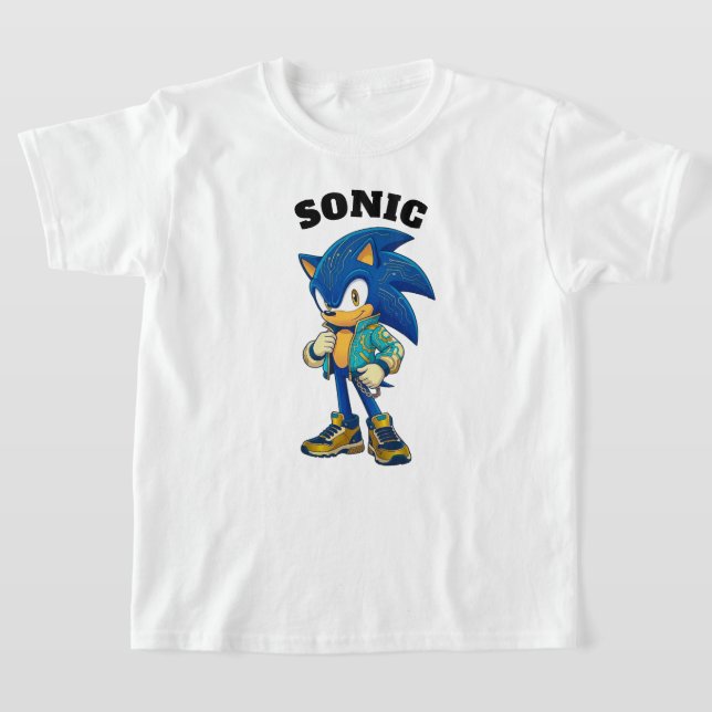 Camiseta Infantil Ourico-Cacheiro Azul Rápido 🌀💙 (Postura )