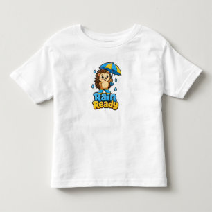 Camiseta Infantil Ouriço Fofo Pronto Para Chuva
