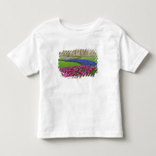 Camiseta Infantil Padrão de Jacinto-de-uva, tulipas e 2