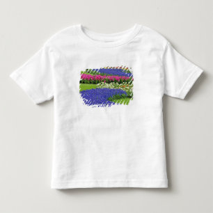 Camiseta Infantil Padrão de Jacinto-de-uva, tulipas e 3