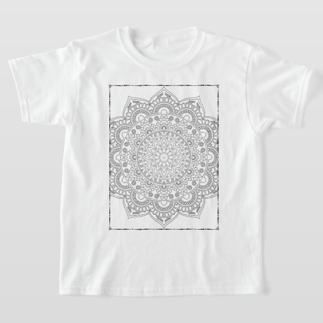 Camiseta Infantil Padrão (Mandala) (Postura )