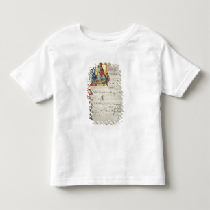 Camiseta Infantil Página da notação musical com historiated