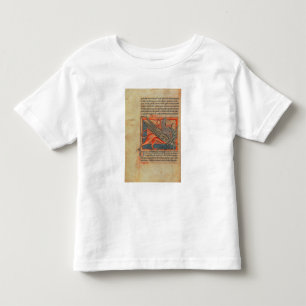Camiseta Infantil Página do texto com uma ilustração de um grifo