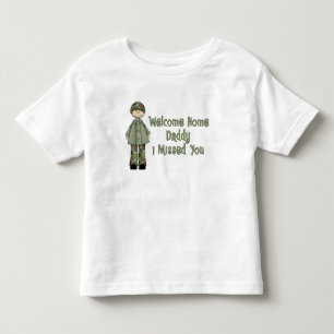 Camiseta Infantil Pai Home bem-vindo (filho do exército)