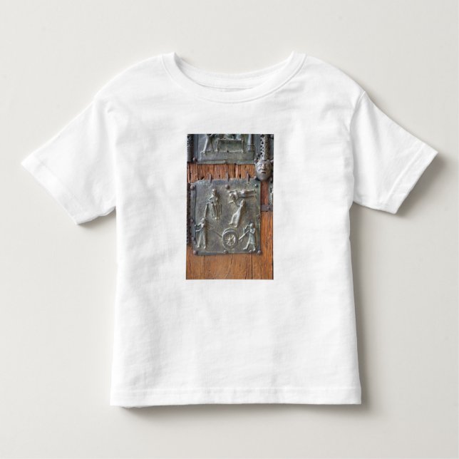 Camiseta Infantil Painel da porta da mão esquerda, século XII (bronz (Frente)