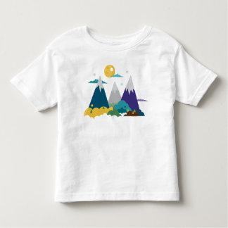 Camiseta Infantil Paisagem da montanha