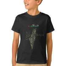 Camiseta Infantil Palestina Livre - desenho Camufl