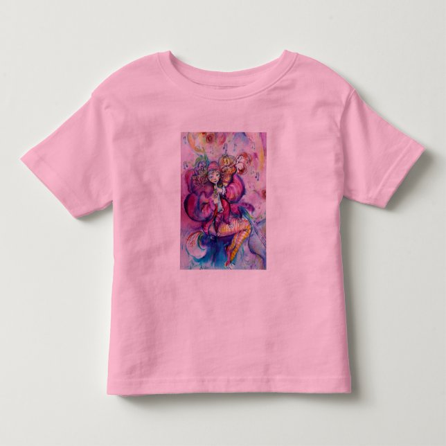 CAMISETA INFANTIL PALHAÇO ROSA MUSICAL (Frente)