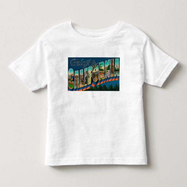 Camiseta Infantil Palo Alto, Califórnia - grandes cenas da letra (Frente)