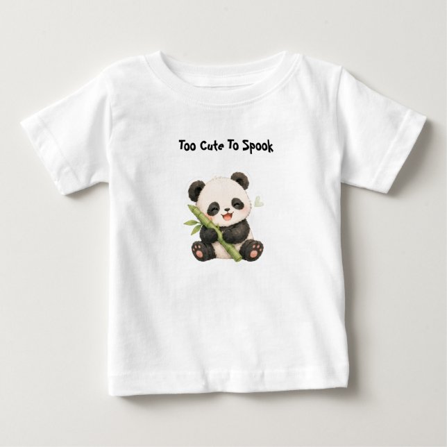Camiseta Infantil Panda Comendo Bambu (Frente)
