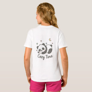 Camiseta Infantil Panda Cozy Time Camiseta Kawai