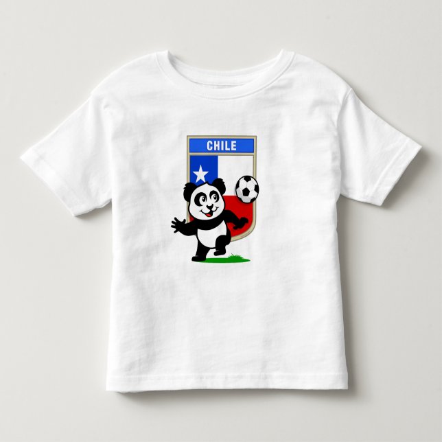 Camiseta Infantil Panda de Futebol do Chile (Frente)