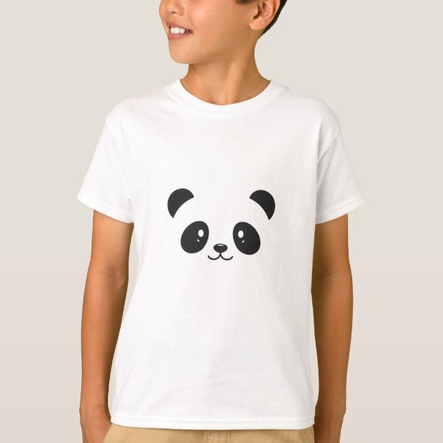 Camiseta Infantil Panda Fofo – Panda de Desenho Ad (Frente)