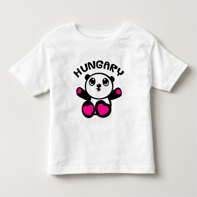 Camiseta Infantil Panda Hungria da panda (Frente)