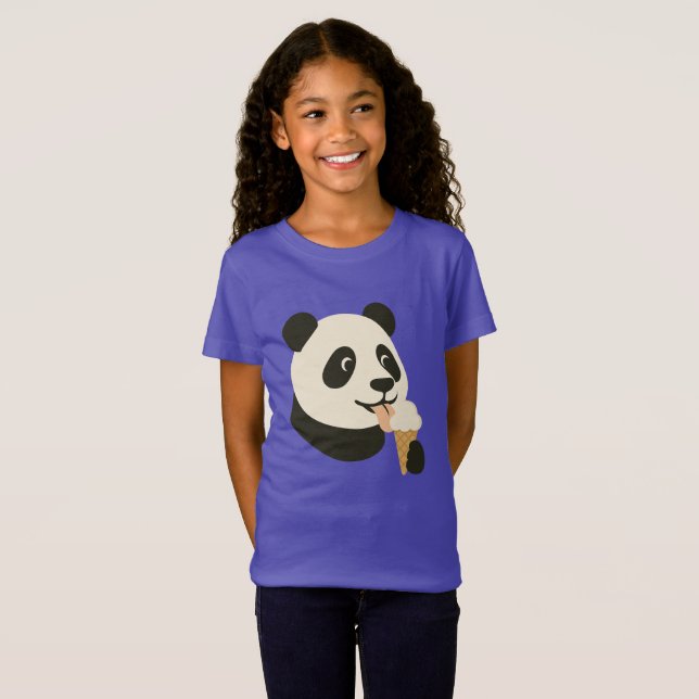 Camiseta Infantil Panda Sorvete (Frente Completa)