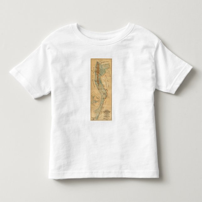Camiseta Infantil Pântano de sal e mapa das terras da maré (Frente)