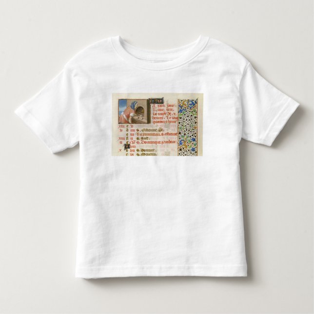 Camiseta Infantil Pão do cozimento, de um livro das horas (Frente)