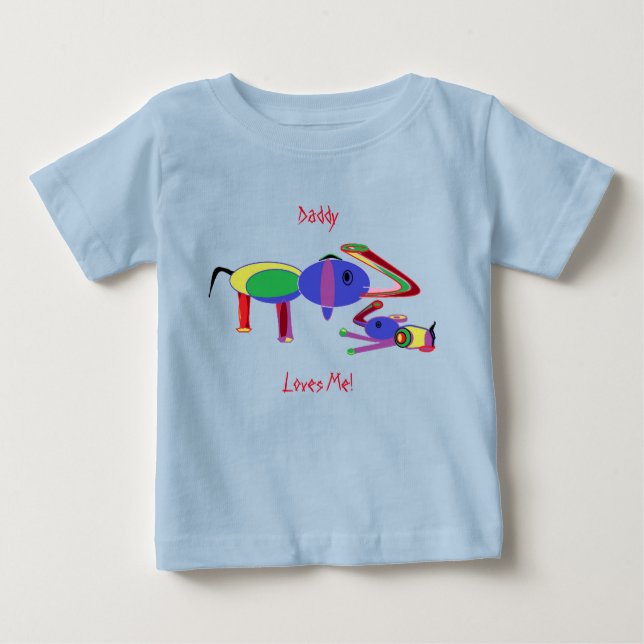 Camiseta Infantil Papai me ama (Apenas DesignFrent (Frente)