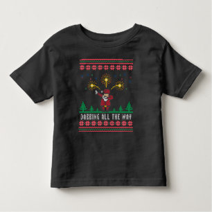 Camiseta Infantil Papai Noel Dabbing All Way Febre Sweater Style