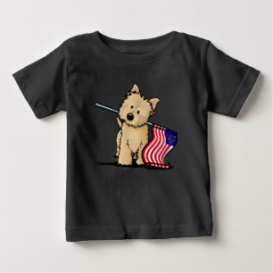 Camiseta infantil para cão Cairn dos EUA