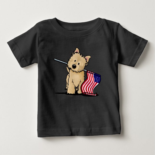 Camiseta infantil para cão Cairn dos EUA (Frente)