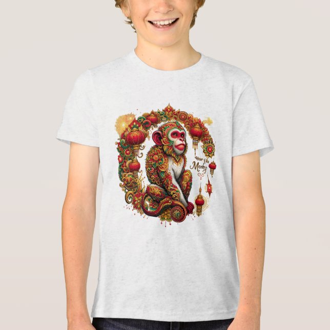 Camiseta infantil para o Ano do Macaco (Frente)