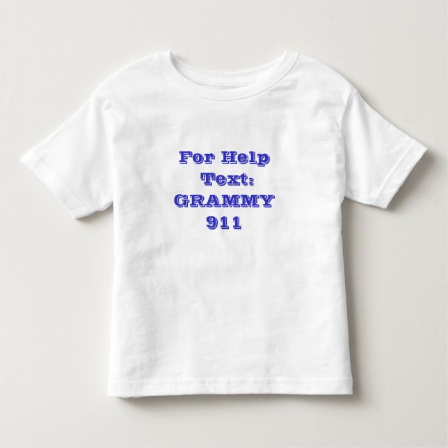 Camiseta Infantil Para Texto da Ajuda: GRAMMY 911 (Frente)