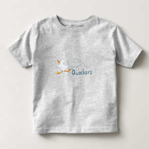 Camiseta Infantil Parte superior branca dos quackers do pato do beb