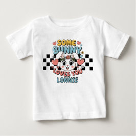 Camiseta Infantil Páscoa Algum Coelhinho Te Ama